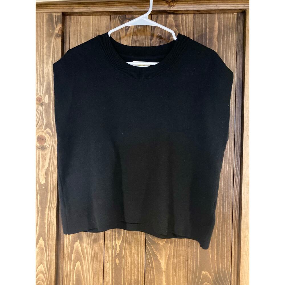 Maeve for Anthropologie The Noah Muscle Sweater in Black